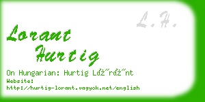 lorant hurtig business card